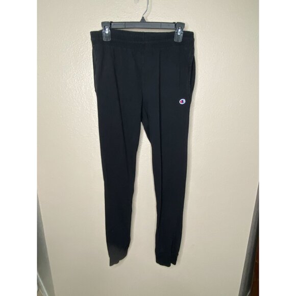 Champion Mens Black Authentic Athleticwear Joggers M 100% Cotton Lounge‎ Pants - Picture 2 of 8